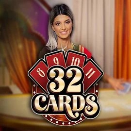 Official Live Casino logo: 32 Cards by Ezugi at Cowboy Spin Casino