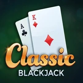 Classic Blackjack online game logo by Red Tiger Gaming on cowboy-spincasino.eu.com