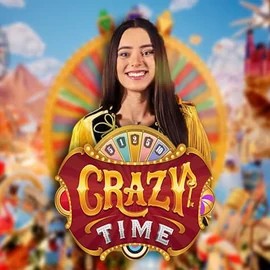 Crazy Time slot visual from Evolution available on cowboy-spincasino.eu.com