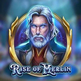 Slots logo of Rise of Merlin from Play'n GO at Cowboy Spin Casino